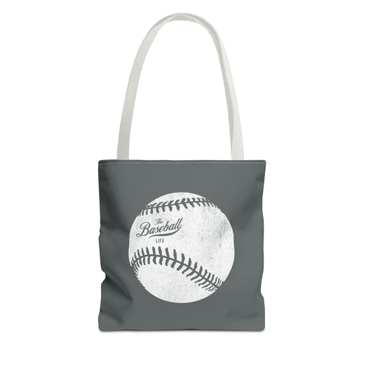 Weathered Baseball Tote Bag_Dark Gray