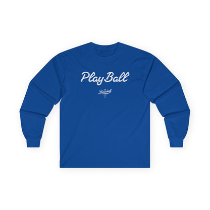 Play Ball_White Print Long-Sleeve