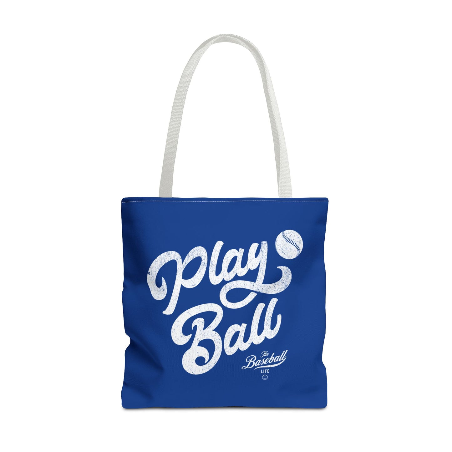 Play Ball Script Tote Bag_Royal Blue