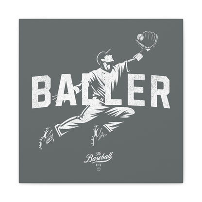 Baller Wall Art Canvas_Dark Gray