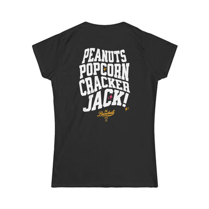 Peanuts Popcorn Crackerjack Women's Baseball T-Shirt