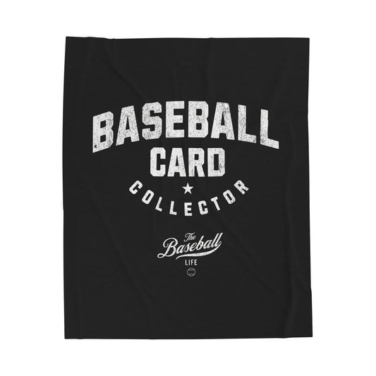 Velveteen Plush Blanket_Baseball Card Collector_Black