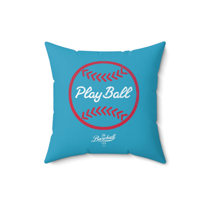 Accent Pillow_Play Ball Graphic Baseball_Turquoise