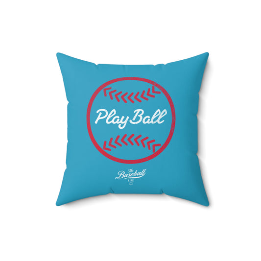 Accent Pillow_Play Ball Graphic Baseball_Turquoise