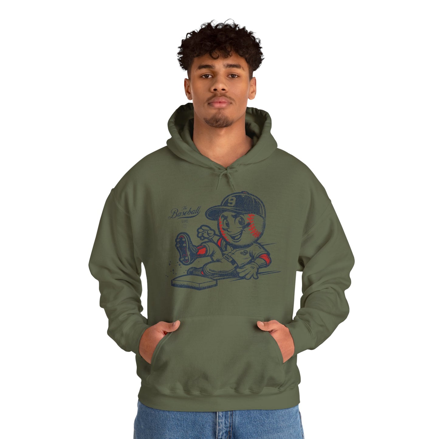 Mr. Baseball Mascot Sliding Hoodie