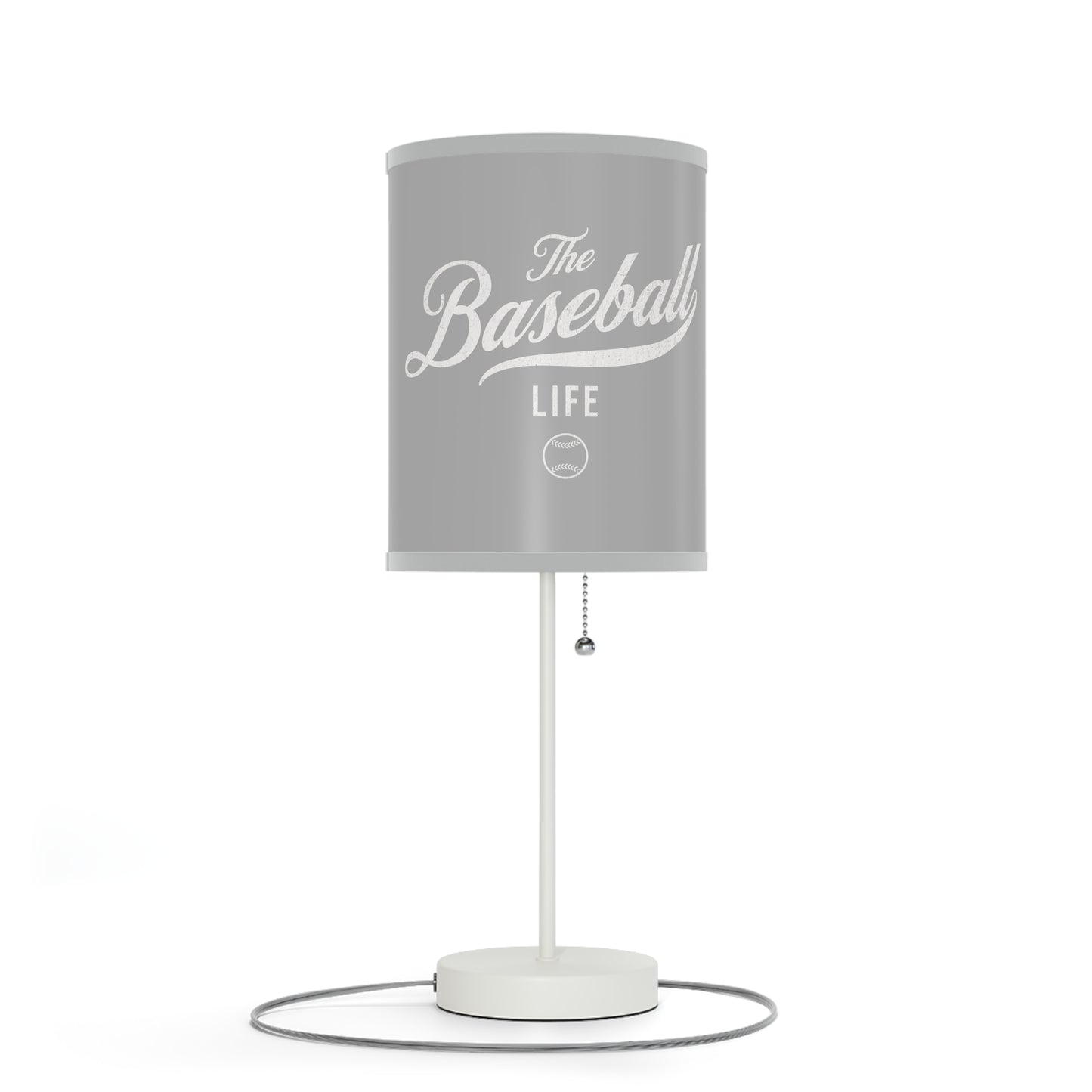 Table Lamp_Silver Gray w White Print