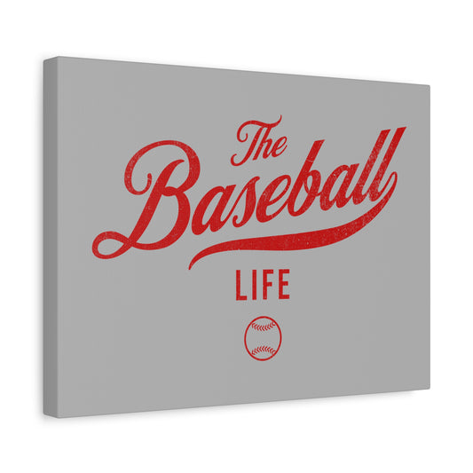 Wall Art Canvas_Silver Gray w Red