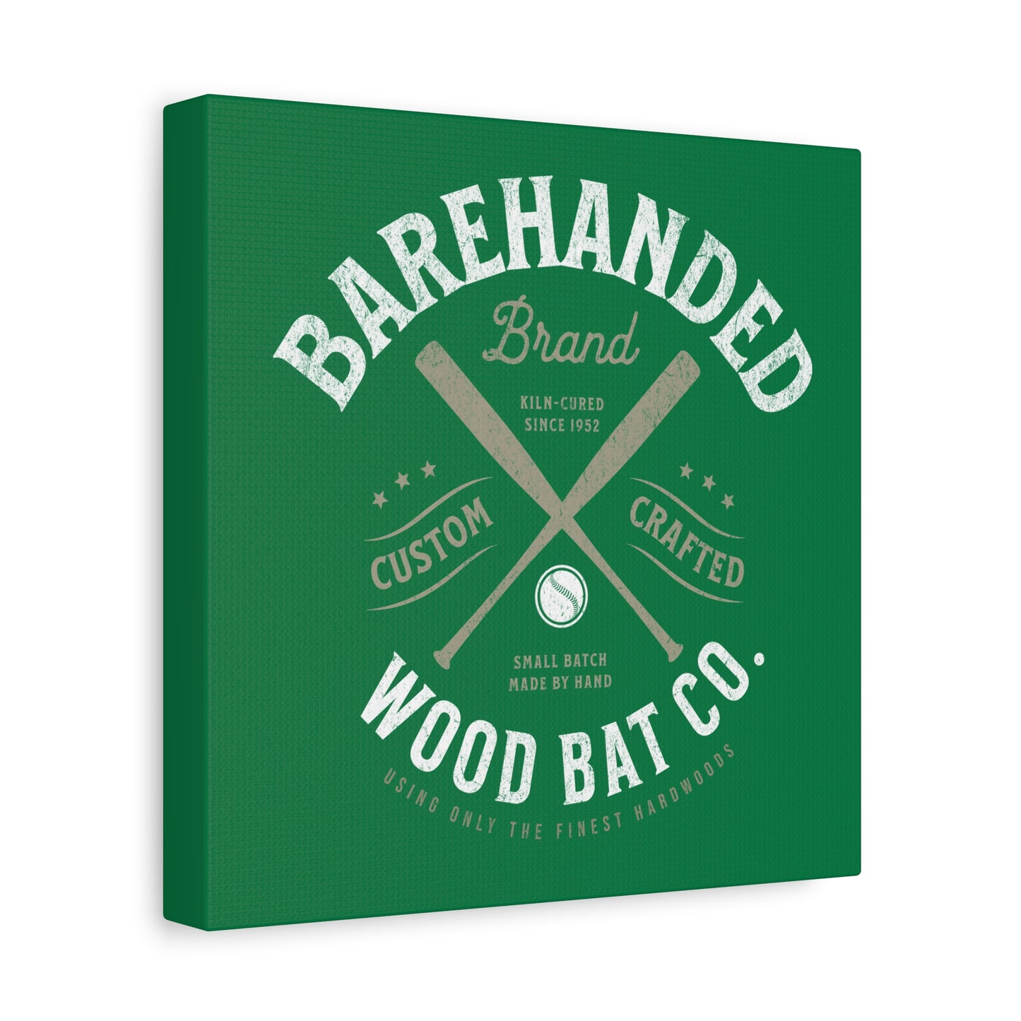 Barehanded Wood Bat Co. Wall Art Canvas_Green