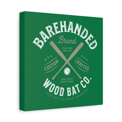 Barehanded Wood Bat Co. Wall Art Canvas_Green