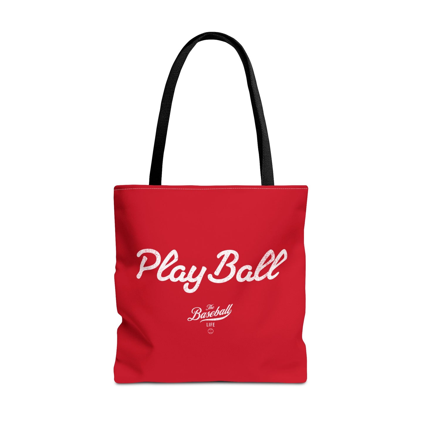 Play Ball Tote Bag_Red with White Print