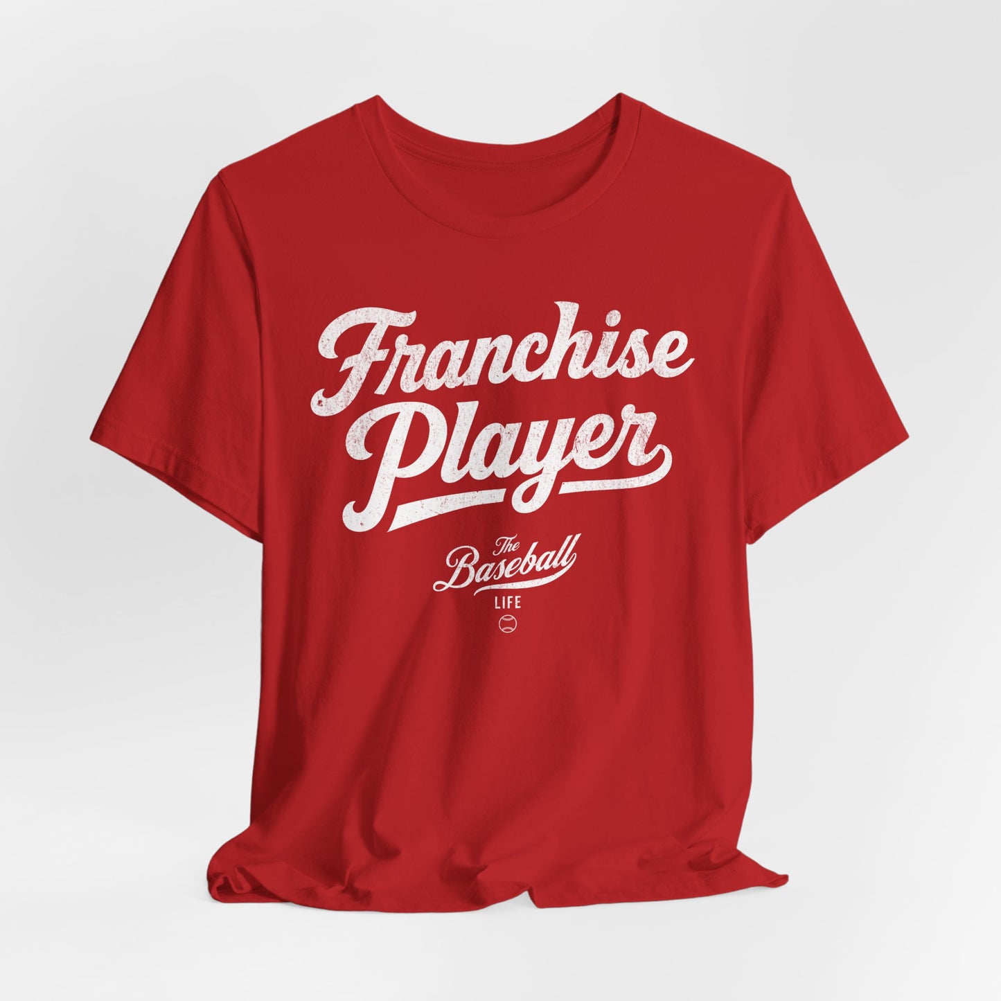 Franchise Player Baseball T-Shirt - White Print