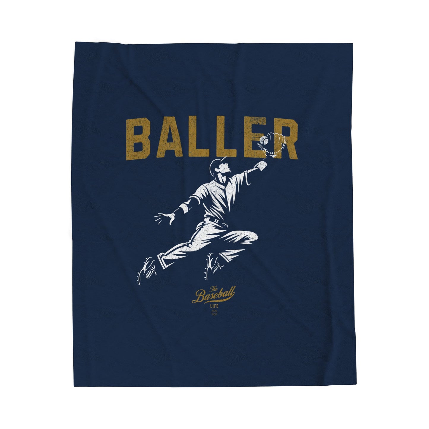 Velveteen Plush Blanket_Baller_Navy