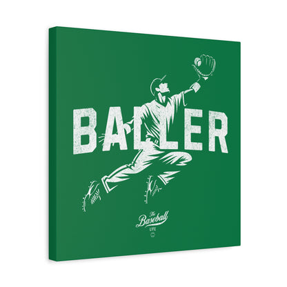 Baller Wall Art Canvas_Green