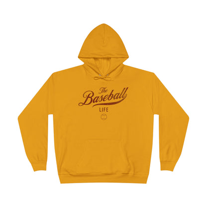 The Baseball Life Hoodie w/Grommets_Maroon Print