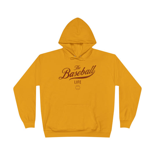 The Baseball Life Hoodie w/Grommets_Maroon Print