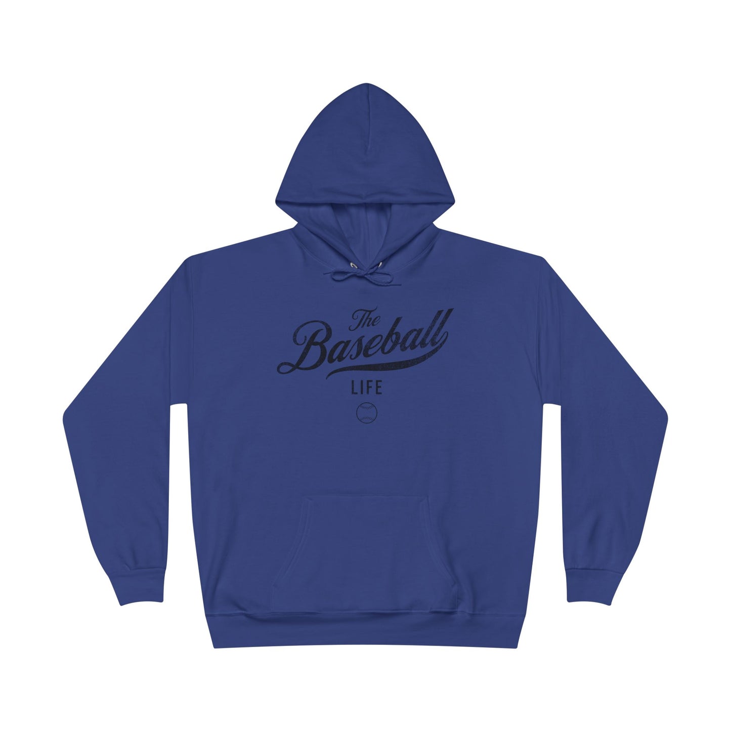 The Baseball Life Hoodie w/Grommets_Black Print