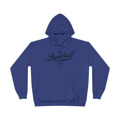 The Baseball Life Hoodie w/Grommets_Black Print