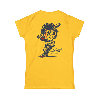 Mr. Baseball Mascot Batting Women's T-Shirt