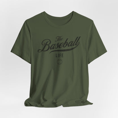 The Baseball Life Classic Script T-Shirt_Black Print