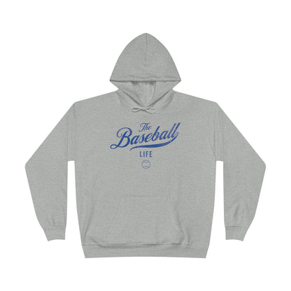 The Baseball Life Hoodie w/Grommets_Royal Blue Print