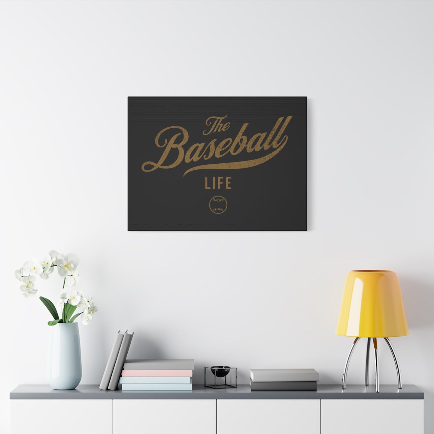 Wall Art Canvas_Black w Old Gold