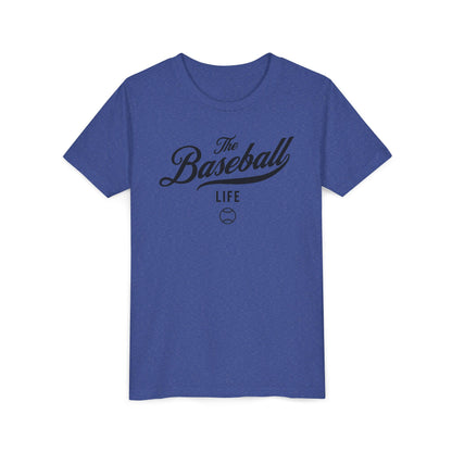 Youth The Baseball Life Classic Script T-Shirt_Black Print