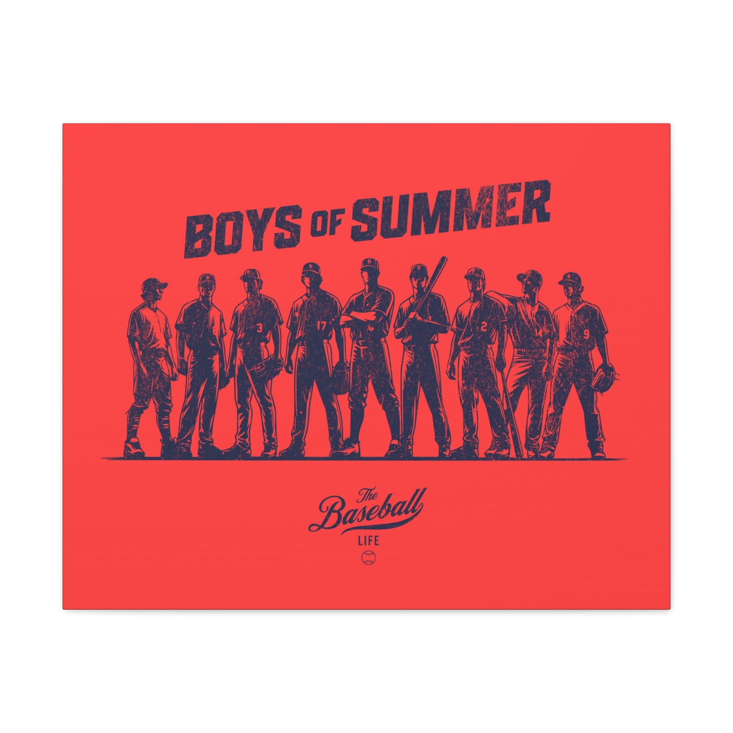 Boys of Summer Wall Art Canvas_Coral Red