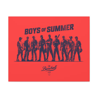 Boys of Summer Wall Art Canvas_Coral Red