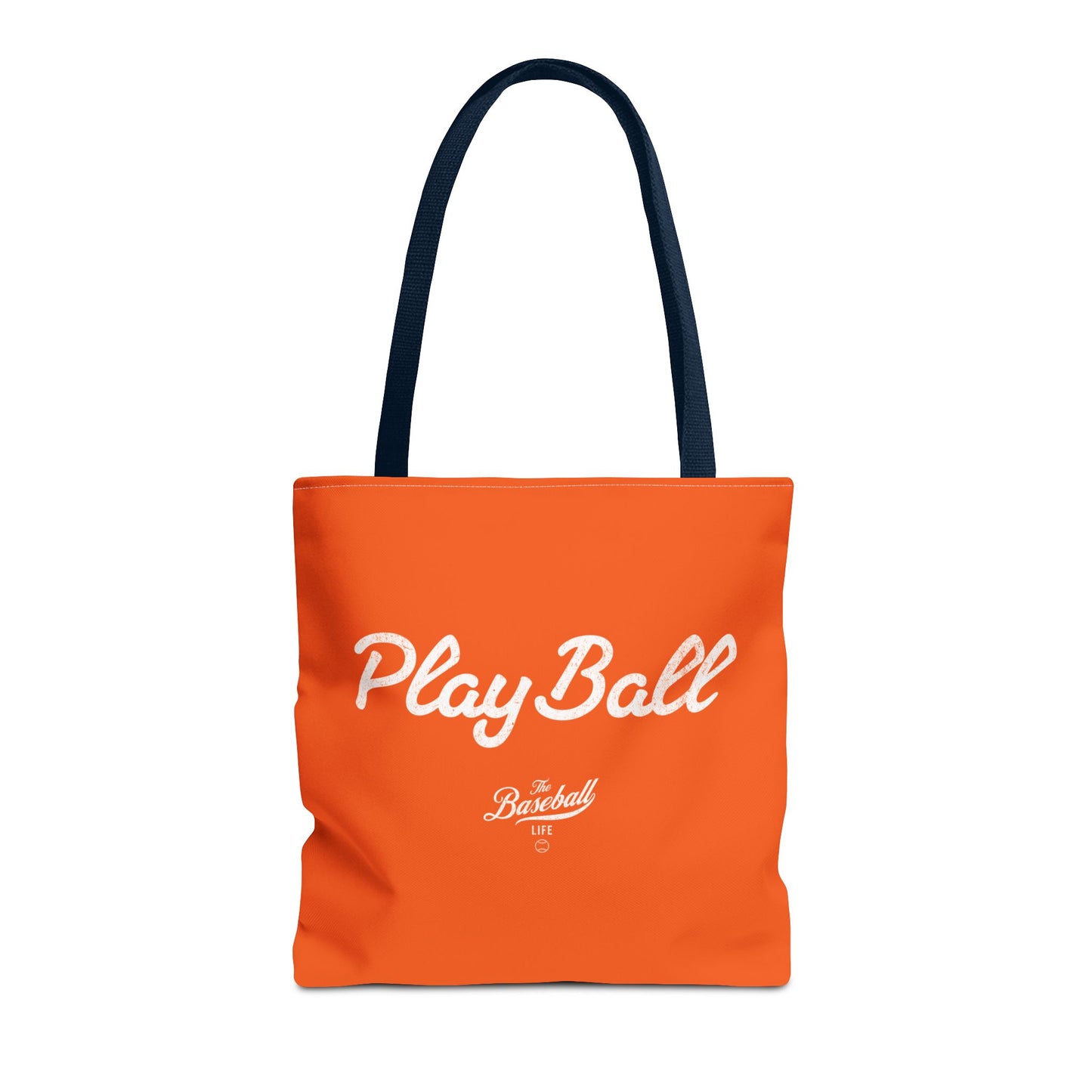 Play Ball Tote Bag_Orange with White Print