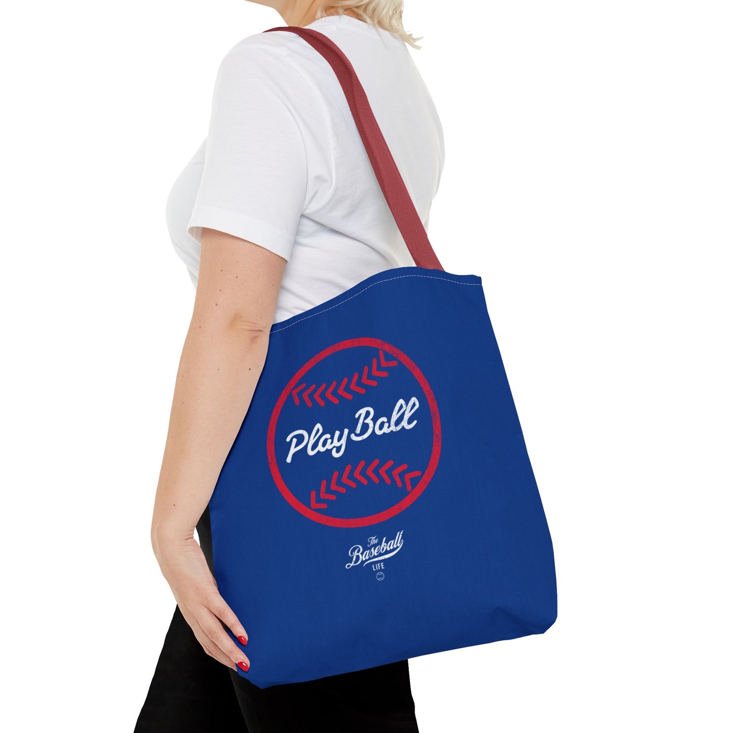 Baseball Icon Play Ball Tote Bag_Royal Blue
