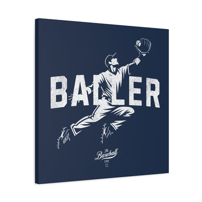 Baller Wall Art Canvas_Navy