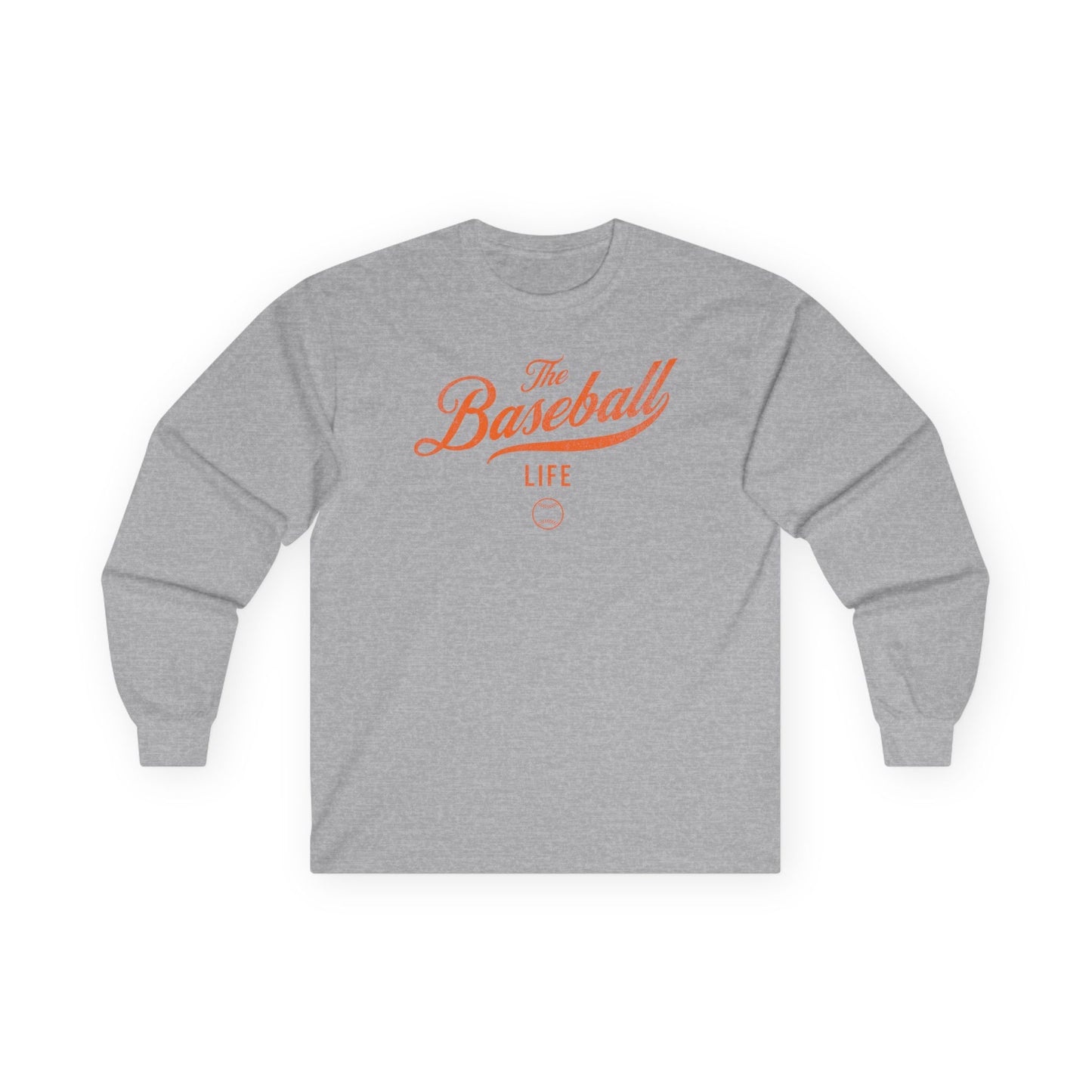 The Baseball Life Long Sleeve T-Shirt_Orange Print