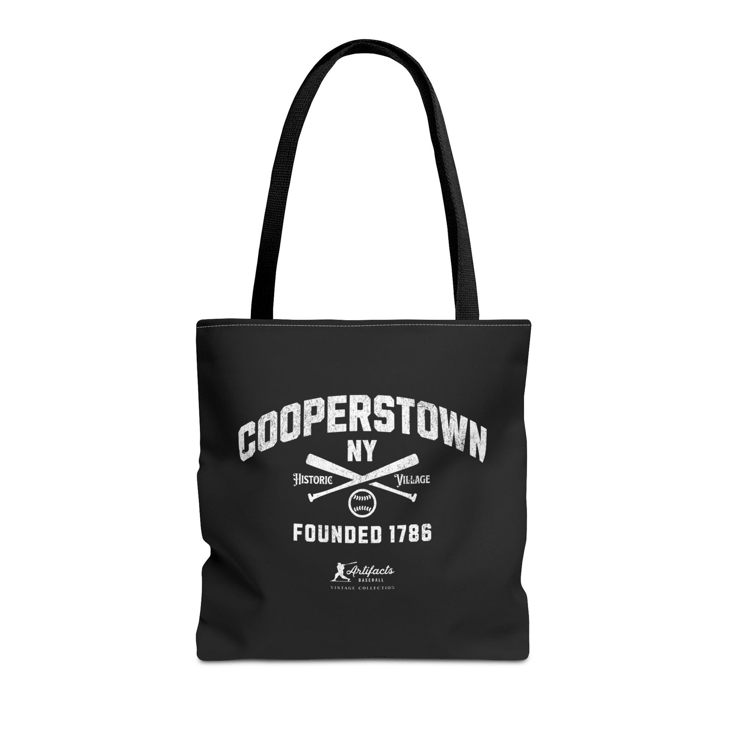 Cooperstown, NY Tote Bag_Black w White Print
