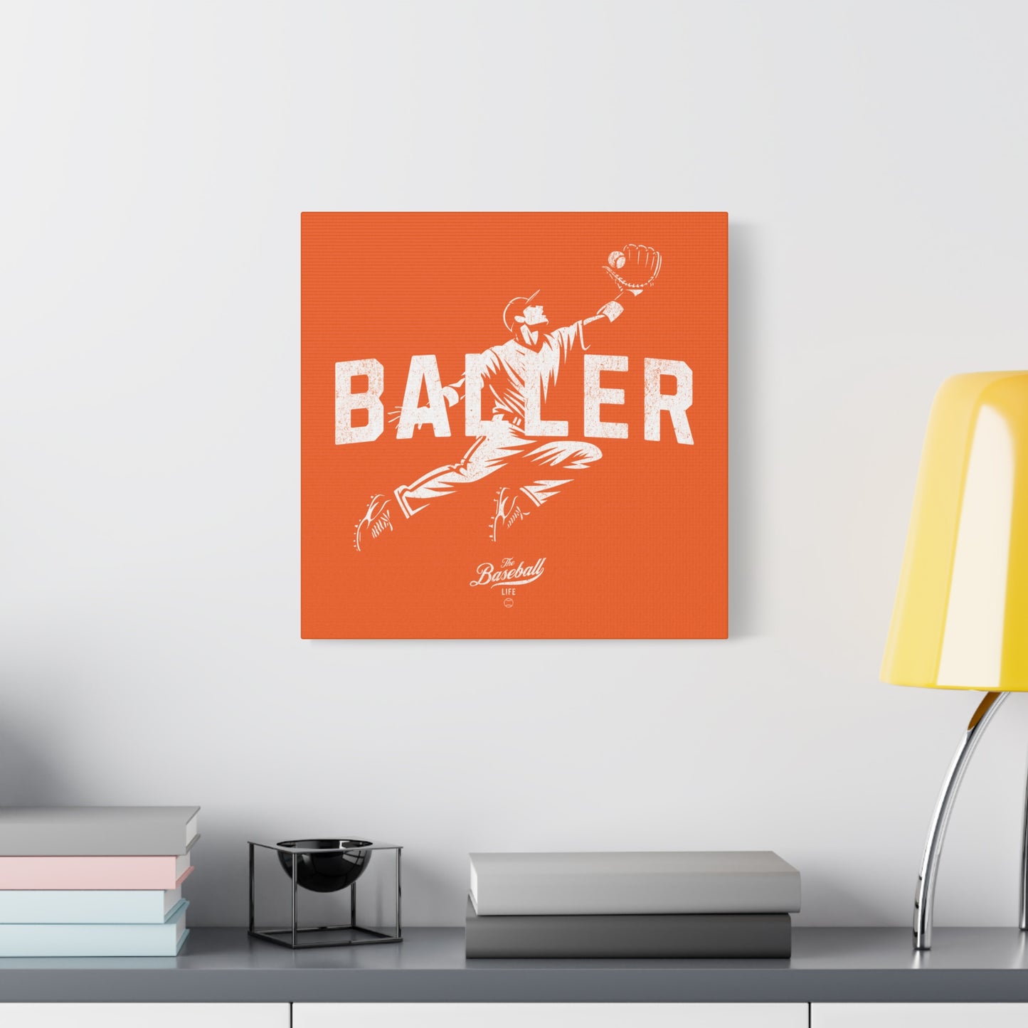 Baller Wall Art Canvas_Orange