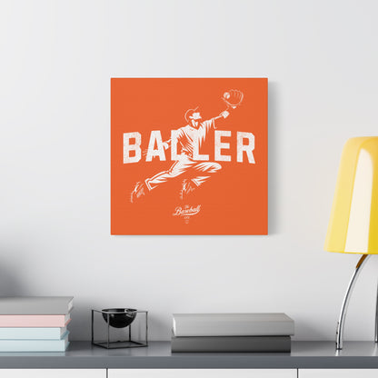 Baller Wall Art Canvas_Orange