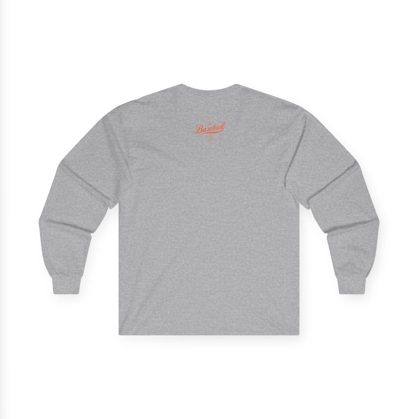 The Baseball Life Long Sleeve T-Shirt_Orange Print