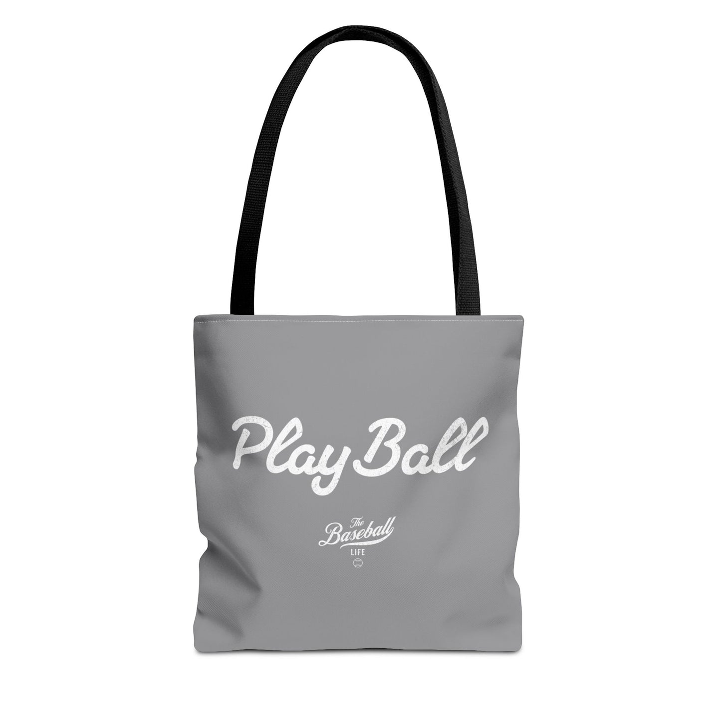 Play Ball Tote Bag_Gray with White Print