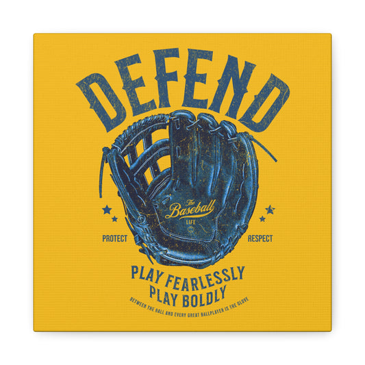 Defend Glove Wall Art Canvas_Yellow Gold