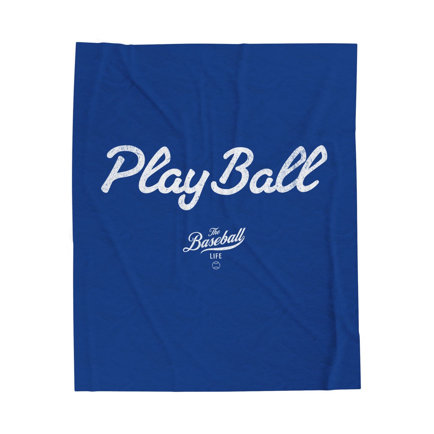 Velveteen Plush Blanket_Play Ball_Royal Blue