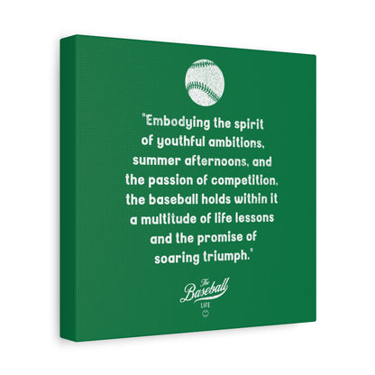 The Baseball Life "Verse" Wall Art Canvas_Green