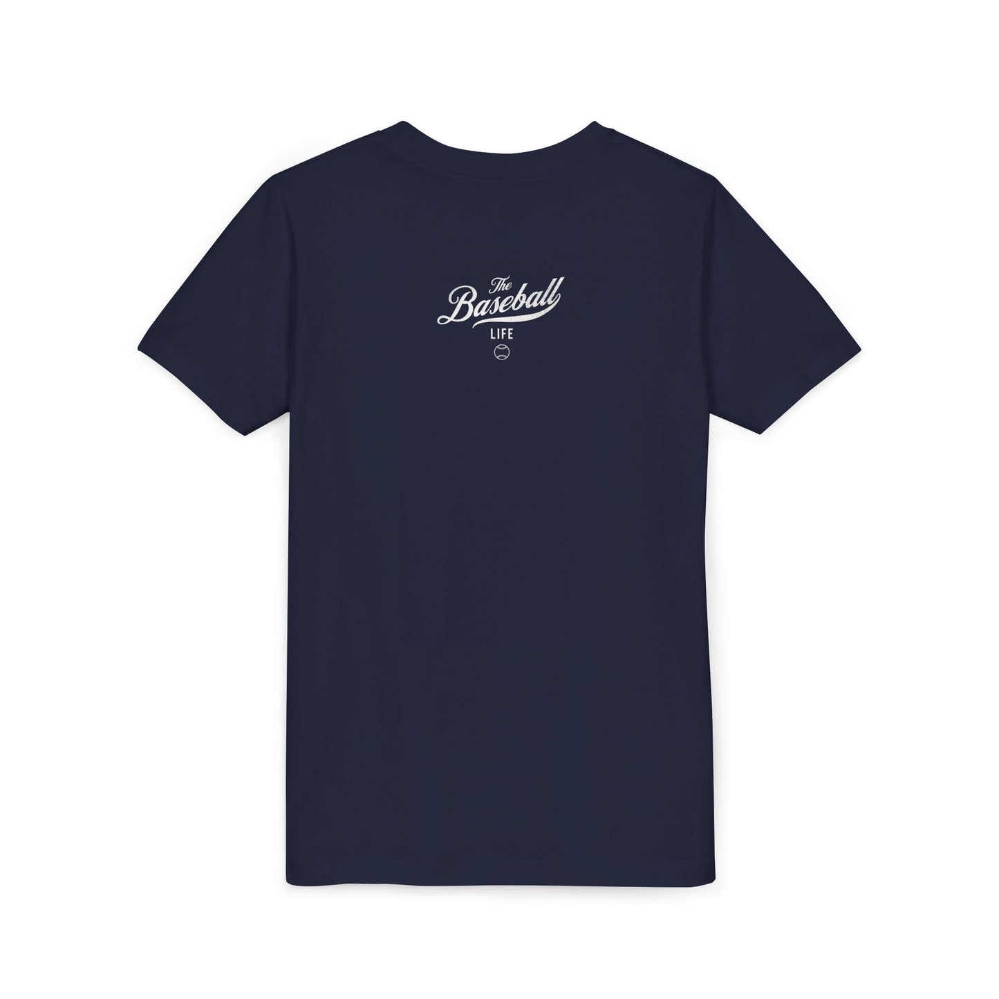 Youth The Baseball Life Classic Script T-Shirt_White Print
