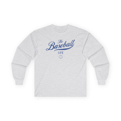 The Baseball Life Long Sleeve T-Shirt_Royal Blue Print