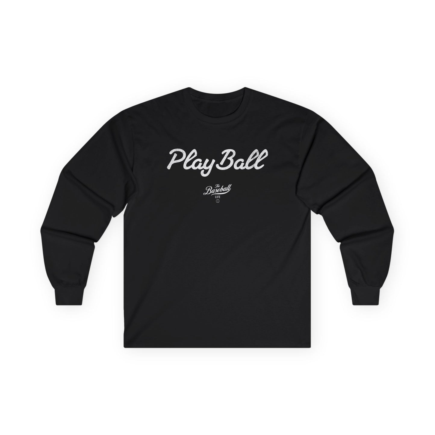Play Ball_White Print Long-Sleeve T-Shirt