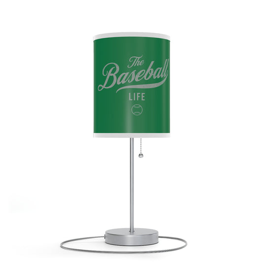 Table Lamp_Green w Silver Gray Print