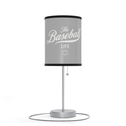 Table Lamp_Silver Gray w White Print