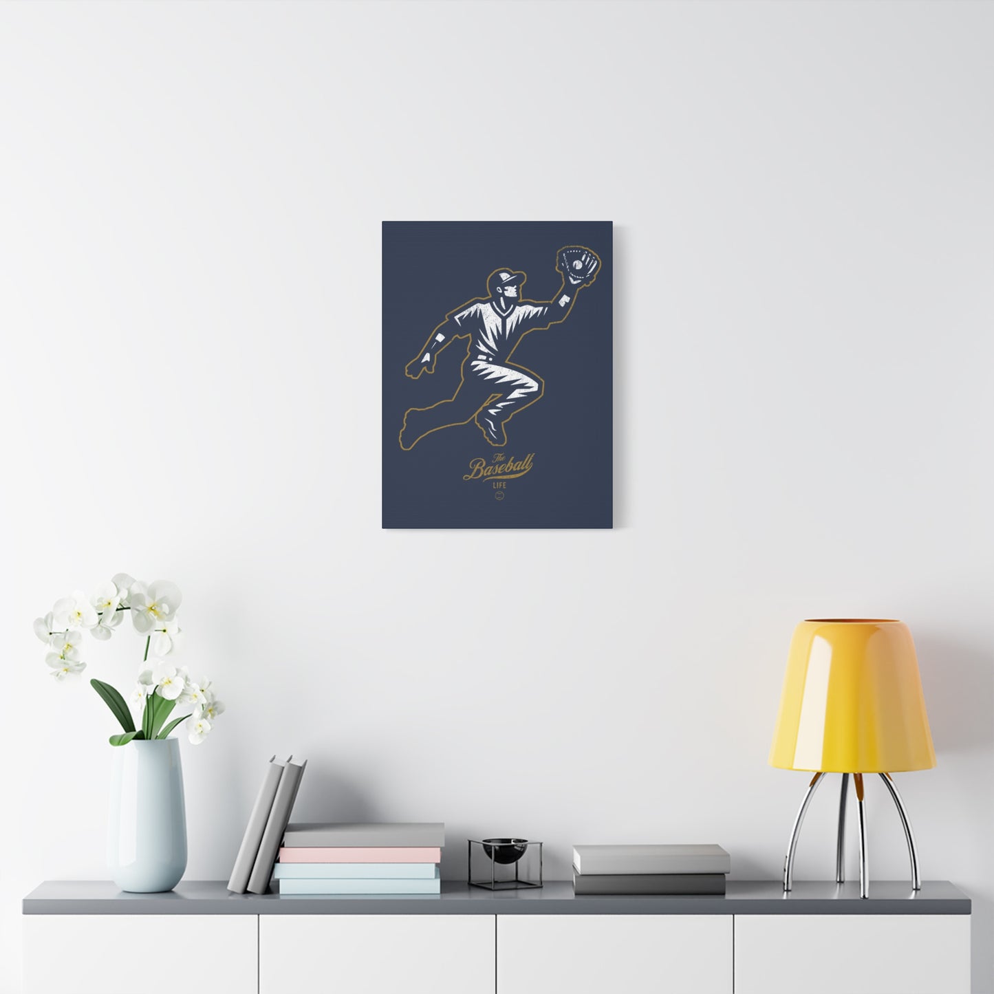 Player Icon Wall Art Canvas_Navy