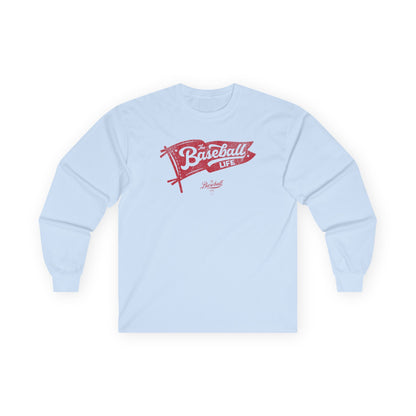 Classic Pennant_Red Print Long-Sleeve