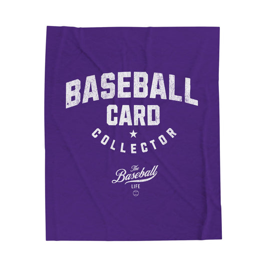 Velveteen Plush Blanket_Baseball Card Collector_Purple