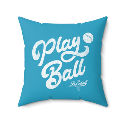 Accent Pillow_Play Ball Script_Turquoise