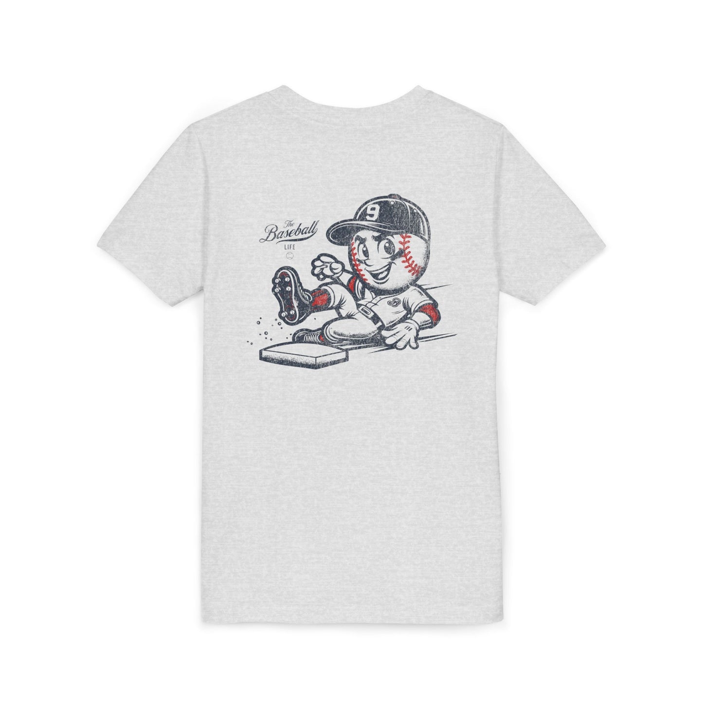 Youth Mr. Baseball Mascot Sliding T-Shirt
